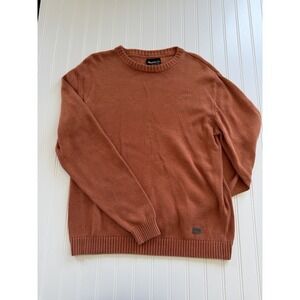 Guide Series‎ Men's Sweater Medium Rust Orange Crew Neck Outdoor Hiking Cotton